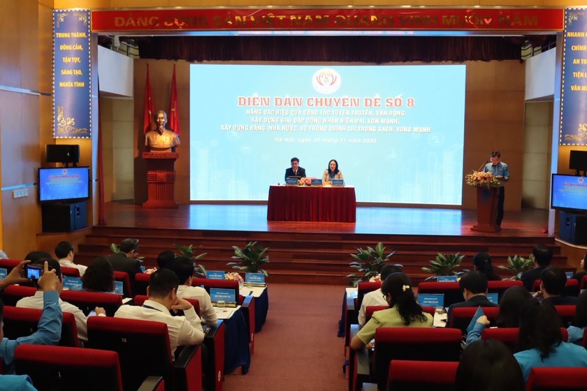 Diễn đàn chuyên đề số 8 Đại hội XIII Công đoàn Việt Nam tổ chức tại Tập đoàn Bưu chính viễn thông Việt Nam 