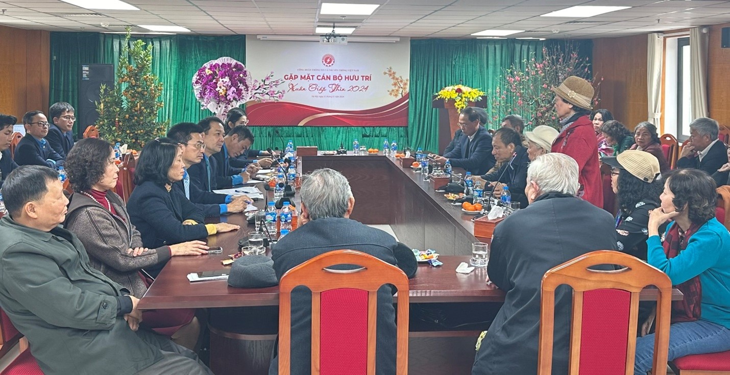 Công đoàn Thông tin và Truyền thông Việt Nam gặp mặt  cán bộ hưu trí nhân dịp xuân Giáp Thìn năm 2024