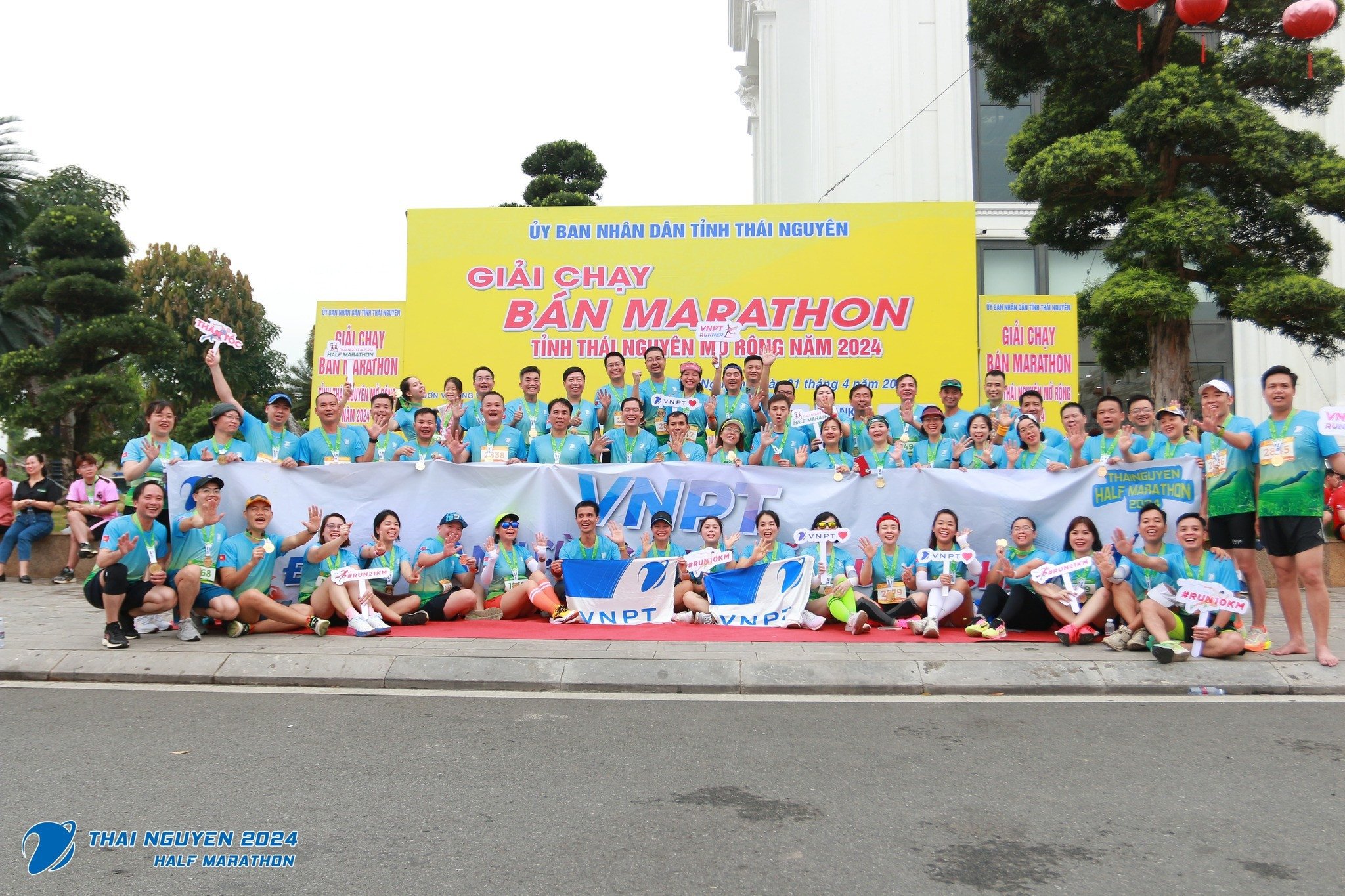 VNPT Runner phủ xanh giải chạy bán marathon tỉnh Thái Nguyên năm 2024