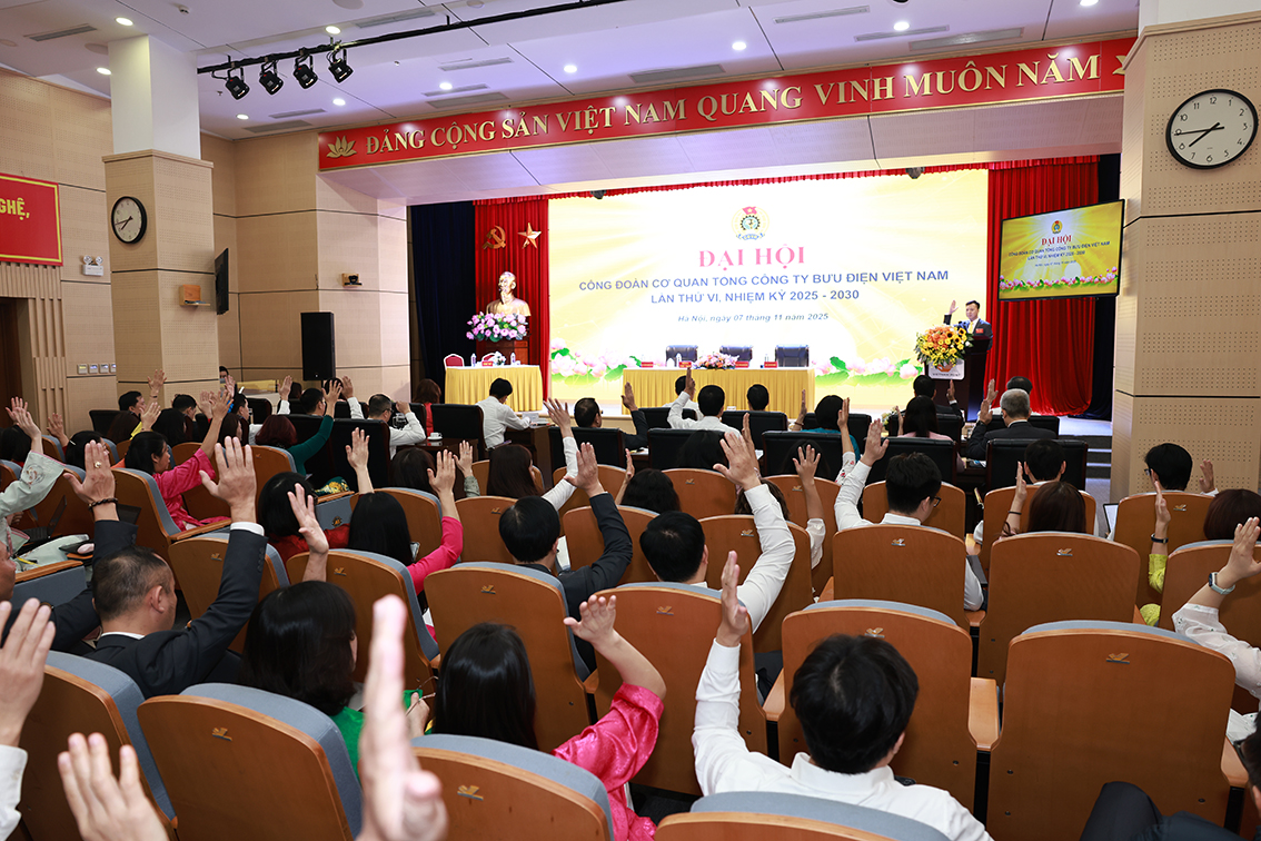 Đại hội Công đoàn Cơ quan Tổng công ty Bưu điện Việt Nam lần thứ VI, nhiệm kỳ 2025-2030: Đoàn kết - Dân chủ - Kỷ cương - Đổi mới - Phát triển